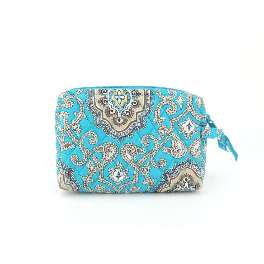 Vera Bradley Totally Turq Zip Cosmetic Case - Picture 2 of 5